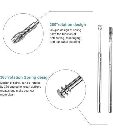 Innovative Spiral Stainless Steel Earwax Cleaner Tool Set with Storage Box - Ear Cleansing & Wax Removal Kit (C2/A4) - Buy Online on GoSupps.com