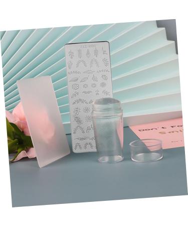 1 Set nail print kid tools floral nail plates stainless steel nail stencils xmas nail polish stamping plate nail stamper Nail Polish Stamps Kit Silica gel delicate impression child 12x4cm Assorted Color - Buy Online on GoSupps.com