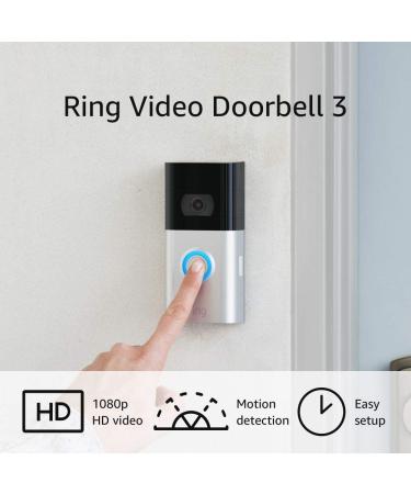 Ring Video Doorbell 3  enhanced wifi, improved motion detection, easy installation Doorbell only