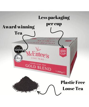  McEntee's Tea McEntee's Irish Loose Leaf Gold Blend Tea - Catering 1.35Kg - Expertly blended in Ireland to give that perfect cup of tea. A traditional blend of Assam and Kenyan tea delivering that taste of home. - Buy Online on GoSupps.com