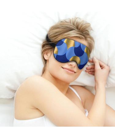 Retro Vibes Water Waves Sleep Mask - Luxury Eye Cover for Sleeping & Travel - Adjustable Strap, Blocks Light - Men & Women - Buy Online on GoSupps.com