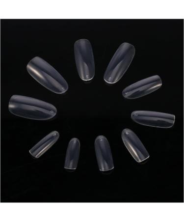 TsoLay 500 Pieces Oval Nail Tips Full Cover False Nails 10 Sizes with Clear Box for Nail Salons and DIY Nail Art Clear - Buy Online on GoSupps.com