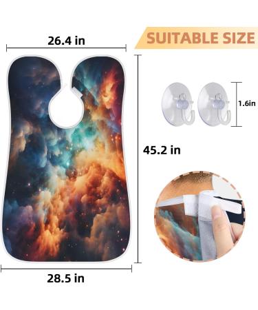 Milky Way Starry Night Beard Bib Apron - Ultimate Beard Hair Catcher for Men | Perfect Gift for Fathers Day Anniversaries & Christmas - Includes 2 Suction Cups - Buy Online on GoSupps.com