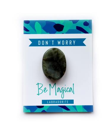 Labradorite Crystal Worry Thumb Stone Meditation Spiritual Stress Relief Gift Birthday Stocking Filler Healing Energy Reiki Chakra