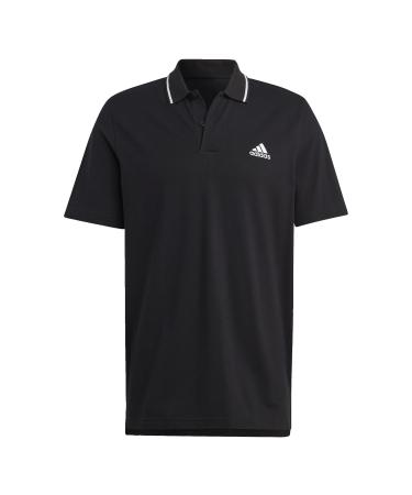 adidas Male Adult Essentials Piqu Small Logo Polo Shirt Polo Shirt (Short Sleeve) (1 Pack) XL Black