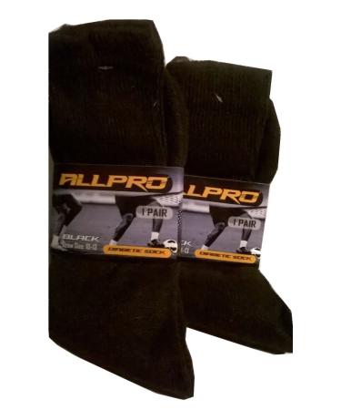 AllPro Men's Diabetic Crew Style Socks - 2 Pair. Size 11-13