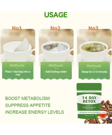 Tisane Minceur Base De Plantes Sur 14 Jours - D tox Ventre Raffermissement Naturel Du Ventre Et Gestion Saine Du Poids(2PC) - Buy Online on GoSupps.com