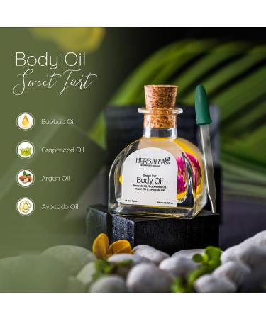 Herbaria Sweet Tart Body Oil 100ml | 100% Sustainable & Vegan Luxury | Grapeseed Pomegranate Avocado Argan & Baobab Oils - All Season Care - Buy Online on GoSupps.com