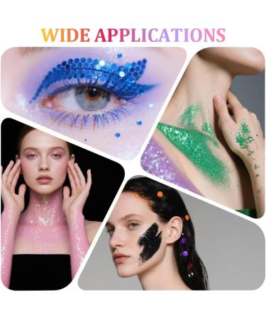  AOOWU AOOWU Body Glitter 15g for body mermaid face festival makeup Christmas Halloween carnival (purple- - Buy Online on GoSupps.com