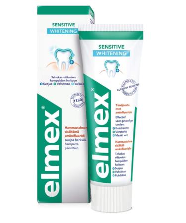 Elmex 6-pack toothpaste - Sensitive Whitening - with amine fluoride for sensitive teeth - 75 ml