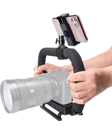 3-Shoe Stabilizer Expansion Cage Mount for DSLR/Mirrorless Cameras - Vlogging Video Kit for GoPro, Canon, Nikon, Sony, iPhone & Android - Buy Online on GoSupps.com