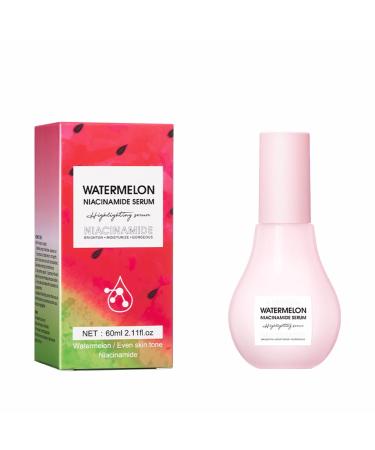 60ml Watermelon Dew Drop Skincare Hyaluronic Acid Serum For Face Glow Recipe Niacinamide Hydrating Serum Lightweight bubble moisturizer Toner skin care Pore Minimizer&Priming Liquid Highlighter (A 1PCS)