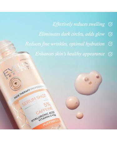 Eveline Cosmetics Energizing Eye Serum Shot - Reduce Puffiness & Dark Circles with 5% Caffeine - International Shipping Available - Buy Online on GoSupps.com