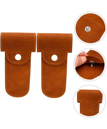 Minkissy 10 Pcs Razor Case Storage Bag - PU Soft Man Leather Organizer for Travel | International Shipping Available - Buy Online on GoSupps.com