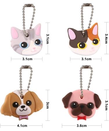 Yosoo Colourful Dog and Cat Key Caps - Set of 4 Key Identifier Covers - Buy Online on GoSupps.com