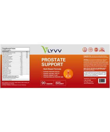 Lyvv Prostate Support with Saw Palmetto Plant Sterol Zinc Selenium Copper and More for Prostate Health and Urinary Health 90 capsuels - Buy Online on GoSupps.com