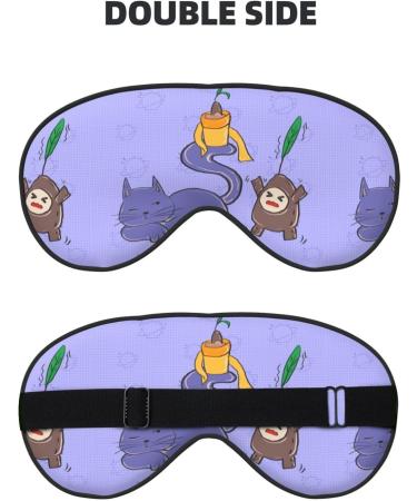 Buy Sunflower Seeds & Cats Adjustable Eye Mask - Unisex Sleep Mask for Travel Yoga & Napping - Buy Online on GoSupps.com