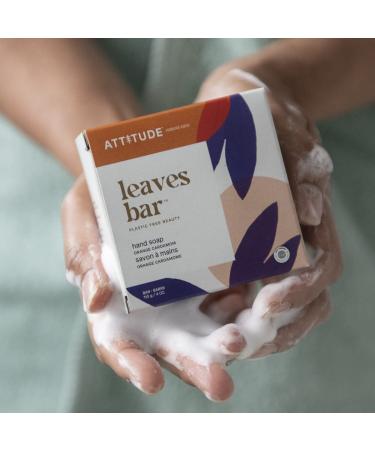 ATTITUDE Hand Wash Soap Bar 4oz | Plant-Based, Vegan & Cruelty-Free | Plastic-Free & EWG Verified | Orange Cardamom Scent - Buy Online on GoSupps.com