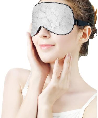 Buy White Marble Texture Sleep Mask for Women - Adjustable Eye Shades with Elastic Strap | International Shipping Available - Buy Online on GoSupps.com