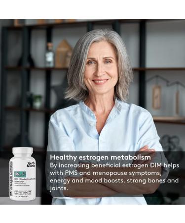 Buy Youth & Tonic DIM BioPerine - Estrogen Metabolism Support Supplement for Hormone Balance | 30 Pills for Men & Women - Buy Online on GoSupps.com