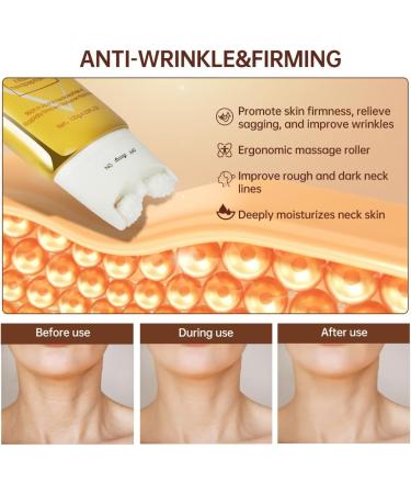 ALIIP Firming Neck Cream neck and d collet cream with roller neck firming cream against wrinkles necklines and sagging skin neck cream 120 g - Buy Online on GoSupps.com