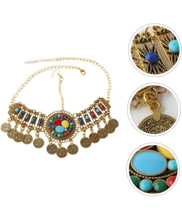 Women Necklace Headpiece Bohemian Necklace Retro Decor Metal Trim Women Jewelry Necklace Neck Chain Necklaces for - Buy Online on GoSupps.com