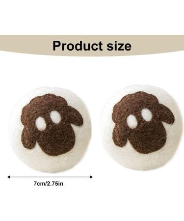 Wool Dryer Balls 2Pcs XL Size | Organic Felted Wool Laundry Balls for Reducing Static & Drying Time | Reusable Tumble Dryer Balls - Buy Online on GoSupps.com