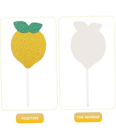 Abaodam 72 pcs Lemon Cake Toppers birthday cupcake topper birthday toppers for cakes gold decor summer ornaments gold trim birthday cake decorations baby paper cup party supplies - Buy Online on GoSupps.com