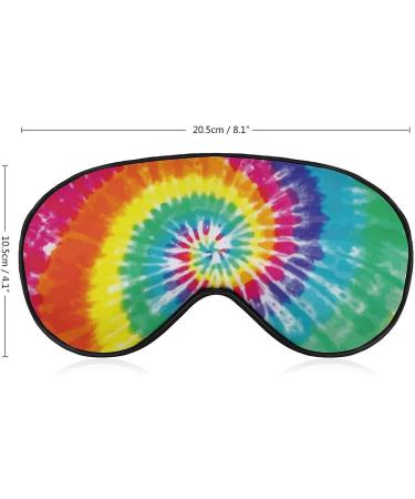 Rainbow Tie Dye Sleep Mask for Women | Adjustable Eye Shades Cover with Elastic Strap Comfortable & Stylish Sleep Accessory - Buy Online on GoSupps.com