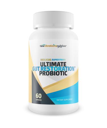 Biblical Super Foods Ultimate Gut Restoration Probiotic - Our Best Gut Restore Probiotic Formula - Ultimate Micro Biome Probiotics - Probiotics and Prebiotics - Synbiotic Vitamin D Immunity Capsules