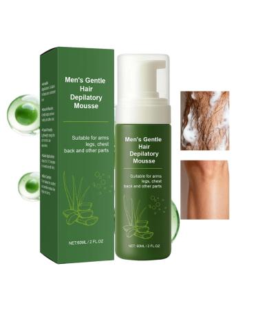 Jingmiger Hair Removal Cream for Men - 60 Milliliters of Hair Removal Cream Natural Hair Remover for Men - For Face Underarms Arms Legs Thighs Intimate Areas and the B Zone