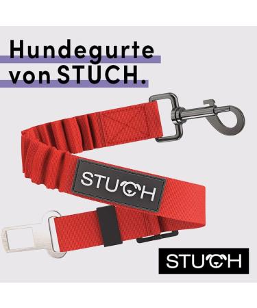 STUCH Universal Bungee Safety Belt for Dogs & Cats - Red | Fits All Breeds & Cars | Secure Travel Solutions - Buy Online on GoSupps.com