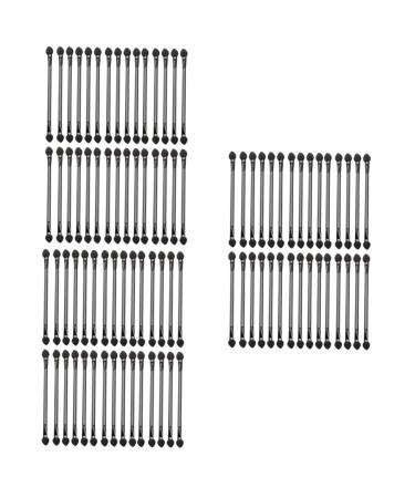 FOMIYES 90 Pcs Double Ended Eyeshadow Brush Blush Double Sided 12x1cmx3pcs Blackx3pcs