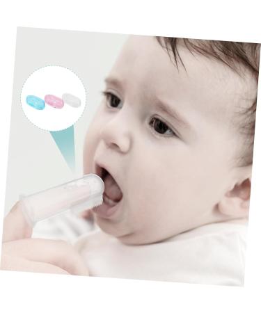 Plafope 3-Pack Silicone Milk Toothbrush Set for Infants - Gentle Finger Brushes for Baby Oral Care - Buy Online on GoSupps.com