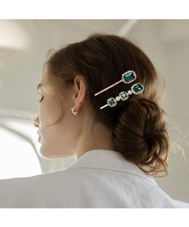 5 pcs Green Pearl Hair Pins - Women's Hair Accessories and Styling Bling - Buy Online on GoSupps.com