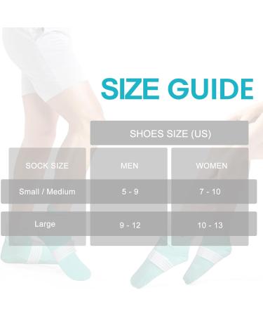 SuzziPad Cold Therapy Socks with 6 Gel Ice Pack for Foot Pain Relief - Cooling Socks for Chemotherapy, Heel Pain, Achilles Tendonitis, Sprained Ankle - S/M Aqua - Buy Online on GoSupps.com