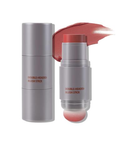 BOOBEE CREME ROUGE Stick Double Head Lightweight Long -lived color natural Rouge makeup stick Multi Face Need for cheek lip and eye 03# 10 g (1 Pack)