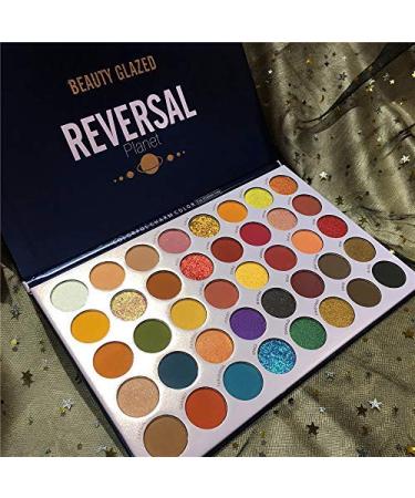 Beauty Glazed Reversal Planet 40-Color Eyeshadow Palette | Waterproof High Pigment Matte & Glitter | Diamond Rainbow Makeup Kit - Buy Online on GoSupps.com