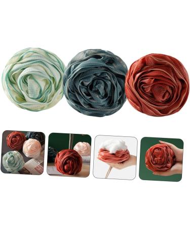 FRCOLOR 6 Pcs Rose Bath Flowers & Loofah Sponges | Exfoliating Shower Poufs for Relaxing Bath Experience - Ideal for Travel & Daily Use - Buy Online on GoSupps.com