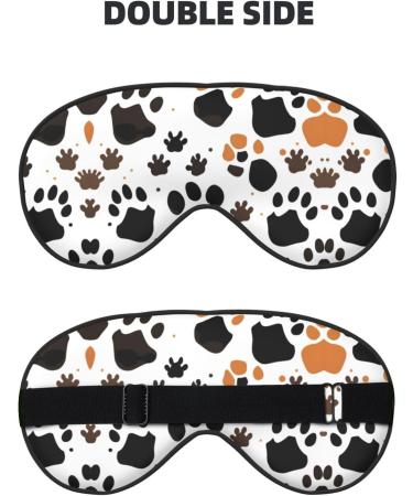 Animal Paw Prints Eye Mask | Unisex Soft Light-Blocking Sleeping Mask | Comfortable Black Travel Accessory - Buy Online on GoSupps.com