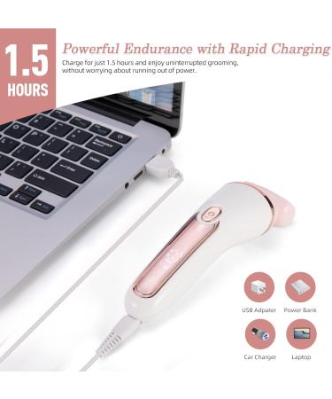 YHC Electric Shaver for Women - Cordless Wet & Dry 2-in-1 Razor for Legs Underarms Face Bikini Hair Removal - Waterproof Painless USB Rechargeable (Pink - Buy Online on GoSupps.com
