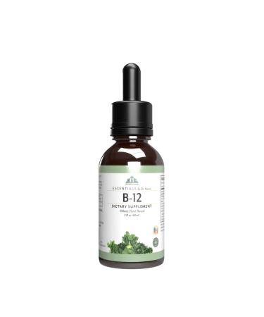 Optimal Health Systems Essential B-12 Drops | Whole Food B-12 for Energy Red Blood Cell & Cognitive Support | Potent Vegetarian Gluten Free Non-GMO 60 mL