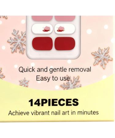 Lot de 14 enveloppes en gel pour ongles - R sistantes aux clats - Pas besoin de lampe - Bandes de vernis gel incluses - Lime et b ton en bois - Pour femme - Finition brillante - Qualit  - Buy Online on GoSupps.com