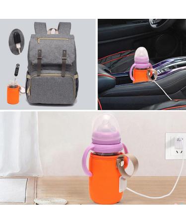 Jiakalamo USB Baby Bottle Warmer - Portable Car Travel Milk Heater for Night Feeding and Outings - Orange - Buy Online on GoSupps.com