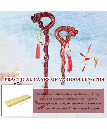 Walking Cane Walking Cane for Women Panlong Design Old Man Hand Cane Hand-Carved Wooden Walking Cane Non-Slip Ergonomic Walking Stick Birthday Gift(A Use Height 150-155cm) Use height 150-155cm A - Buy Online on GoSupps.com