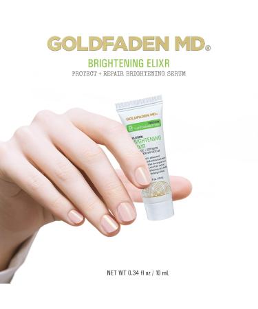 Goldfaden MD Brightening Elixir | Serum w/Vitamin C Ferulic Acid Vitamin B & Vitamin E Helps Aid Against Appearance of Photoaging | Leaves Skin Feeling Hydrated & Looking Radiant TRIAL .34 Fl Oz 0.34 Fl Oz (Pack of 1) - Buy Online on GoSupps.com