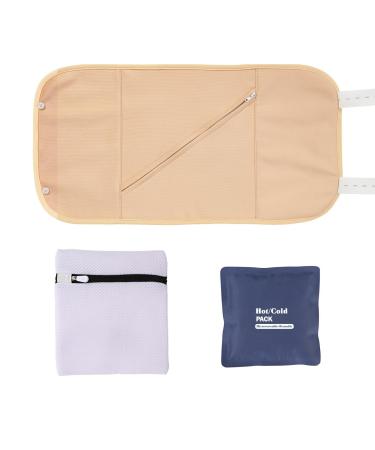 Generisch Natural Castor Oil Wrap - Castor Oil Liver Wrap - Less Mess - Reusable Comfort - For Sleep - Organic Soft Ties