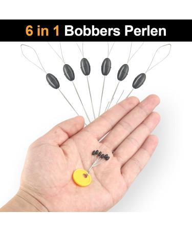 REALURE 150/300 STK Rubber Fishing Stopper - 6-in-1 Oval Pearls for 0.1-0.43mm Line - Ideal Trout Fishing Accessories - Buy Online on GoSupps.com