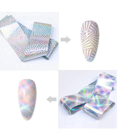 Xptieeck 10 Rolls Nail Foils Polish Stickers Metal Color Starry Paper Transfer Foil Wraps Adhesive Decals Nail Art Decorations - Buy Online on GoSupps.com