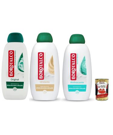 Italian Gourmet E.R. Borotalco - Test pack of bath and shower gel with borotalc fragrance - Formula with moisturizing agents - Borotalc effect on the skin - Dermatologically tested - 3 x 450 ml + Polpa Italian Gourmet 400 g